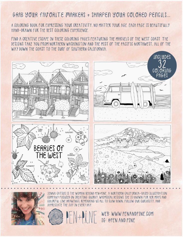 West Coast Wonderful Coloring Book