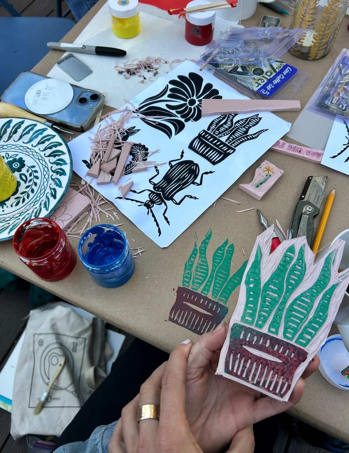 Guest Workshop: Linocut Blockprinting Class w/ McKenna of Juniper Blue