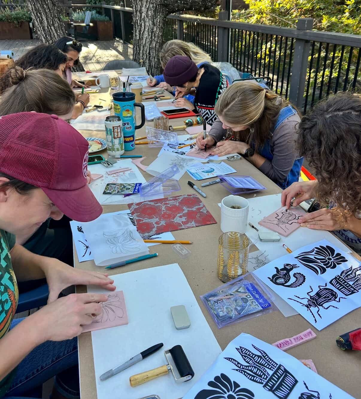 Guest Workshop: Linocut Blockprinting Class w/ McKenna of Juniper Blue