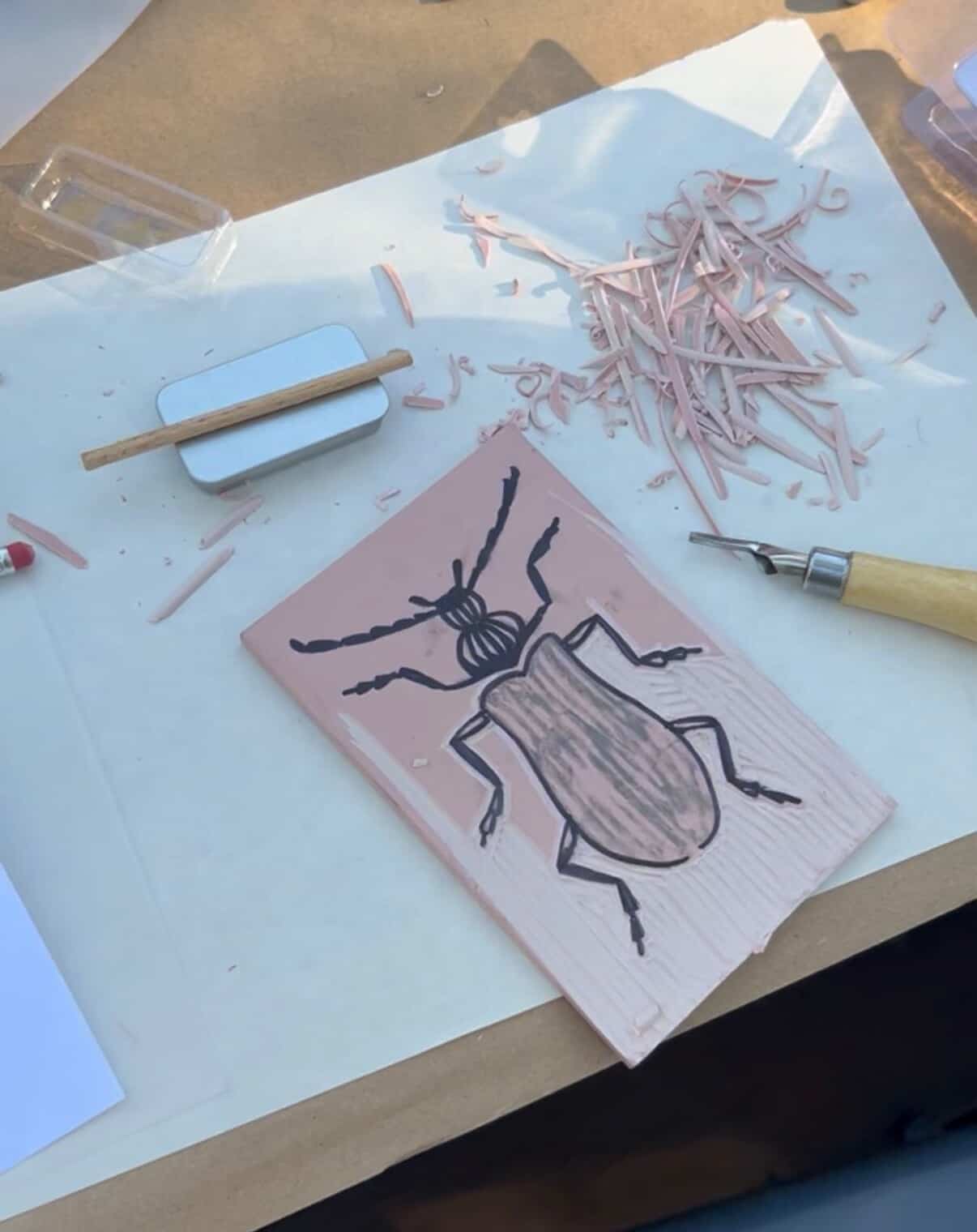 Guest Workshop: Linocut Blockprinting Class w/ McKenna of Juniper Blue