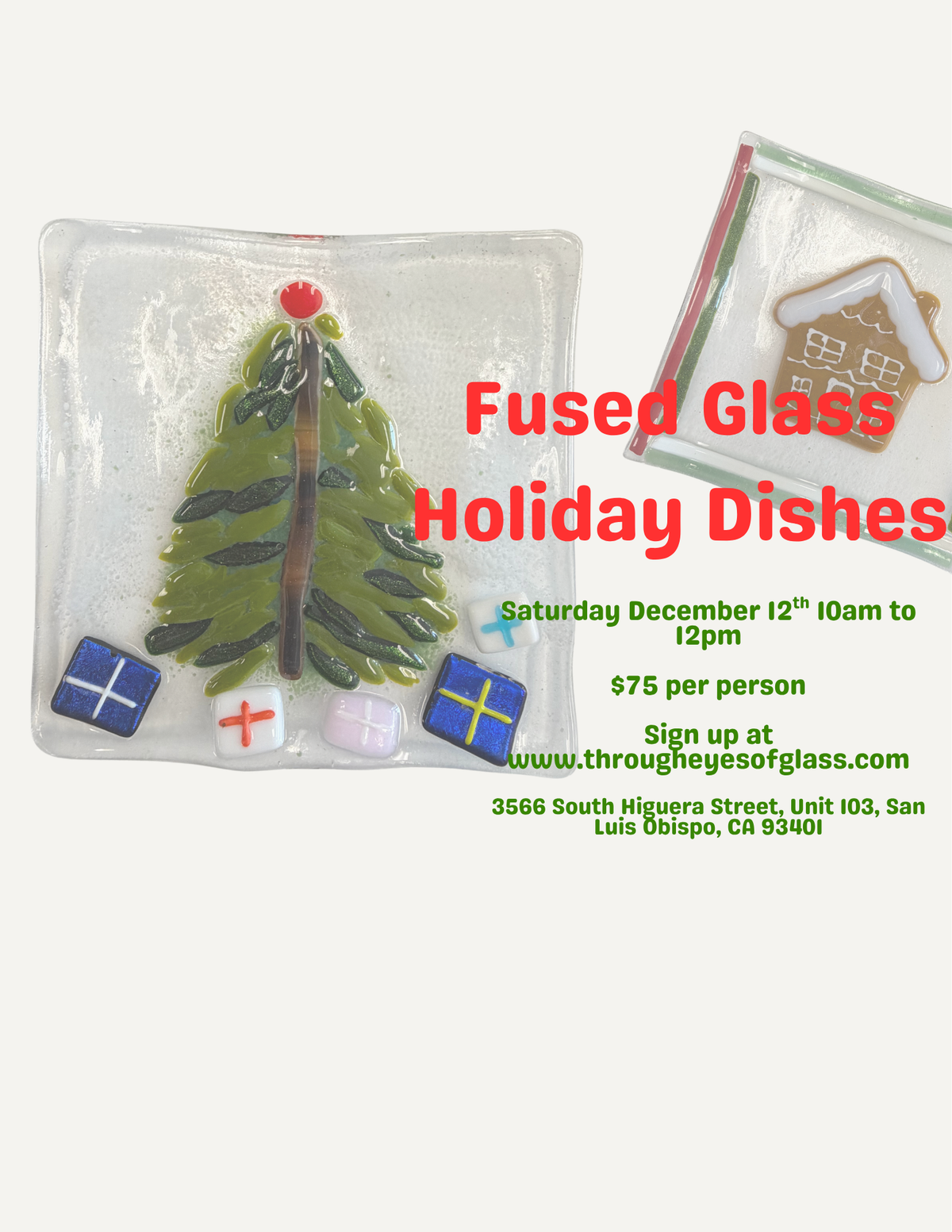 Fused Glass Holiday Dishes