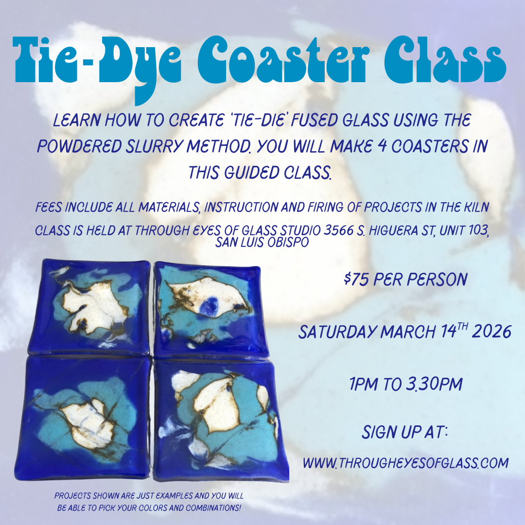 Tie Die Coasters Fused Glass Class 3/14