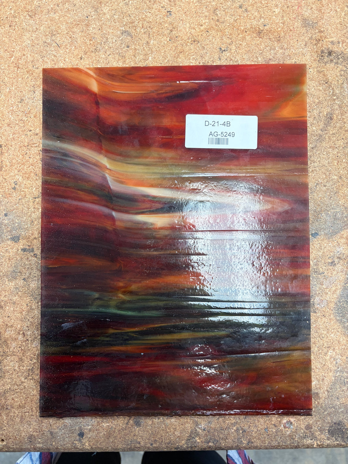 Armstrong Holiday Spirit Red Green Opal, Art Glass for Stained Glass and Mosaics, Sheet Sizes 9x12" AG-5249