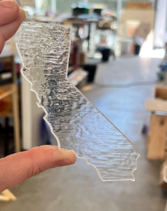 California 4" Precut Glass Shape Fused and Mosaics