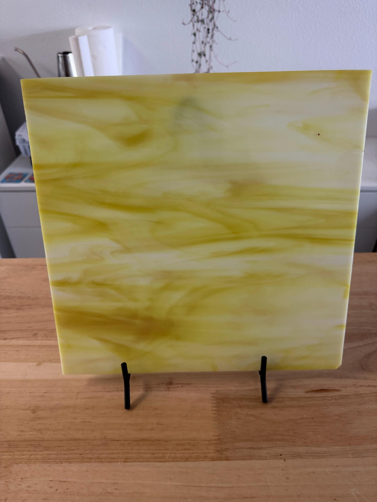 White Yellow Opal Oceanside Glass, Art Glass for Stained Glass, Mosaics & Fusing, Assorted Sheets 6x6, 6x12, 12x12 OGT 365.1F