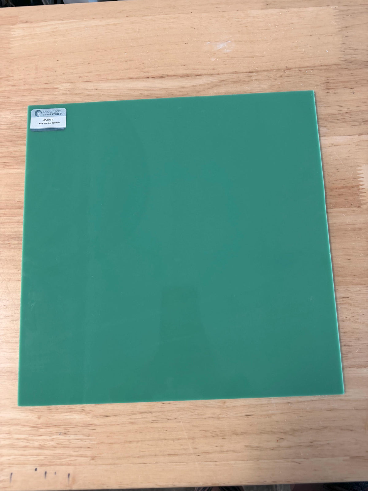 Apple Jade Green Oceanside Glass, Art Glass for Stained Glass, Mosaics & Fusing, Assorted Sheets 6x6, 6x12, 12x12 OGT 60-726-F