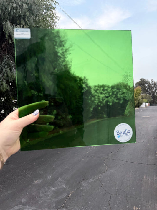 Light Green Transparent Oceanside Glass, Art Glass for Stained Glass, Mosaics & Fusing, Assorted Sheets 6x6, 6x12, 12x12 OGT 121S-F