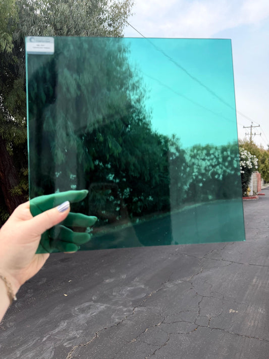 Aquamarine Transparent Oceanside Glass, Art Glass for Stained Glass, Mosaics & Fusing, Assorted Sheets 6x6, 6x12, 12x12 OGT 523-1S-F