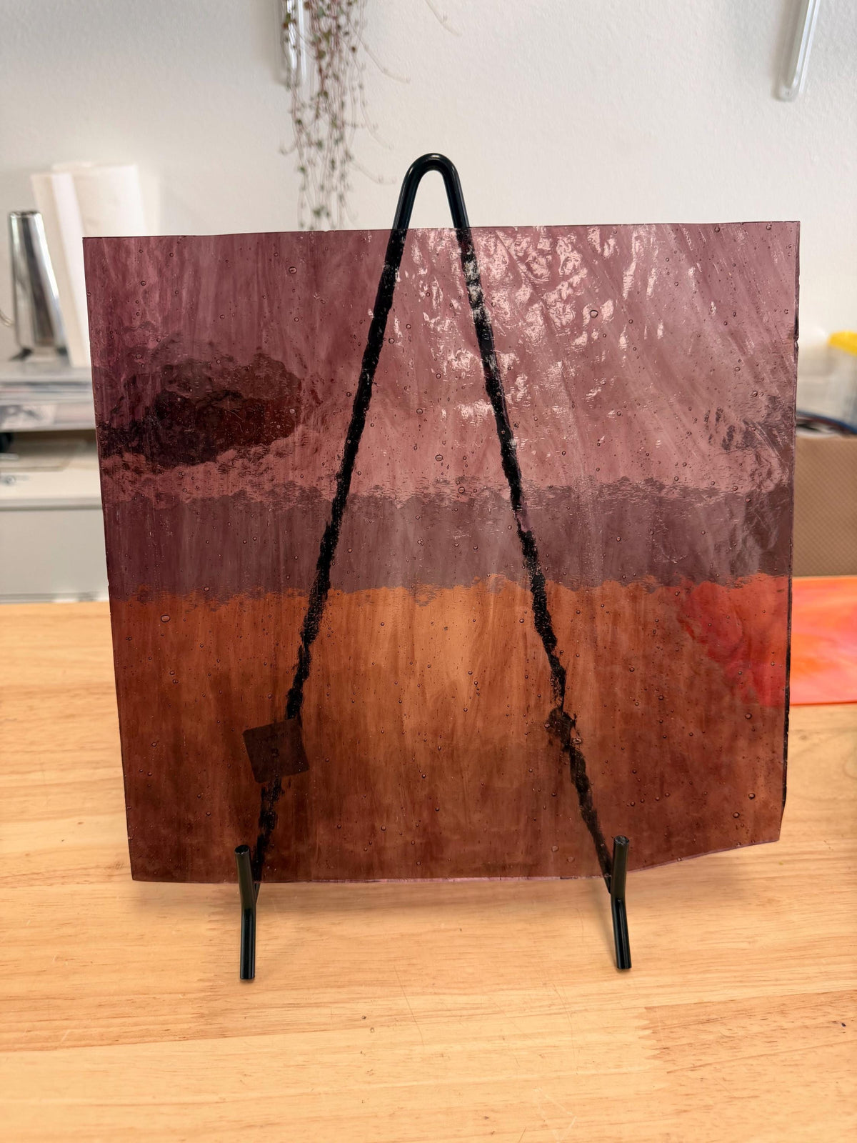 Medium Purple with Dark Purple Streaks Mystic Wissmach, Art Glass for Stained Glass, Mosaics & Fusing, Assorted Sheets 6x6, 6x12, 12x12