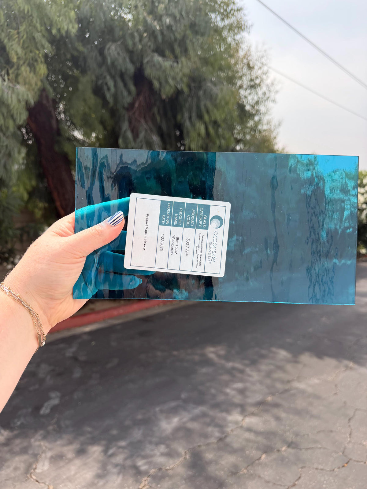 Blue Topaz Waterglass Transparent Oceanside Glass, Art Glass for Stained Glass, Mosaics & Fusing, Assorted Sheets 6x6, 6x12, 12x12 OGT