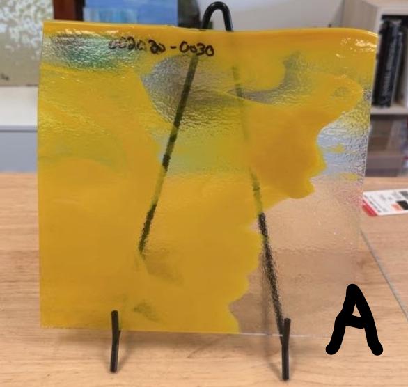 Clear Sunflower Yellow Opal Bullseye Glass, Art Glass for Stained Glass, Mosaics & Fusing, Assorted Sheets 002020-0030 COE 90 Fused
