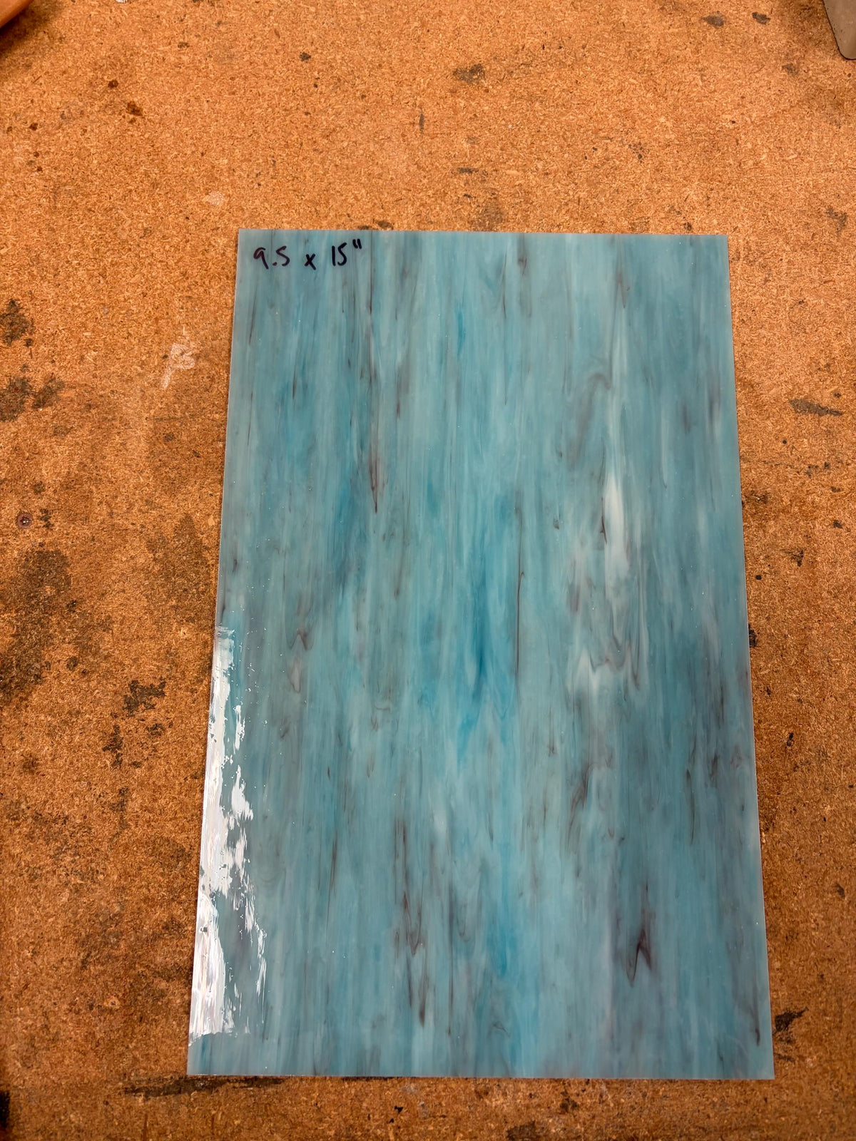 Blue Aqua Purple Opal , Art Glass for Stained Glass and Mosaics, Sheet Sizes 9.5x 7.5 or 9.5x15 Import Glass Cheaper Option