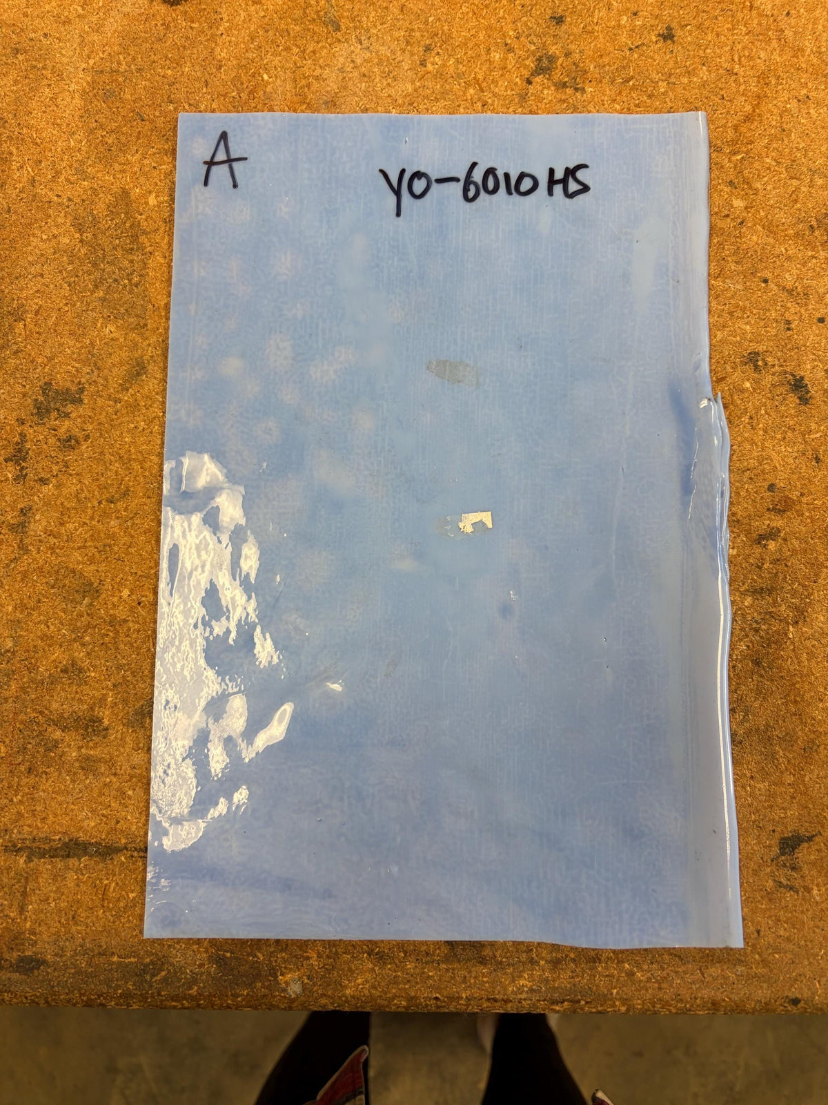 Youghiogheny Pale Blue Opal Mottled YO 6010HS, Art Glass for Stained Glass and Mosaics, Sheet Sizes 8x12"